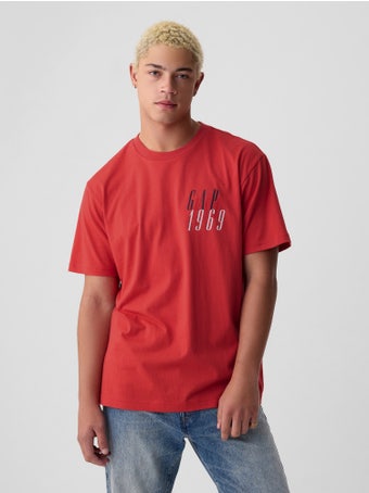 Polera Gap Logo 1969 Manga Corta Hombre Rojo Agregar Para Comparar